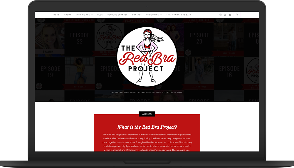 red bra project website macbook live preview