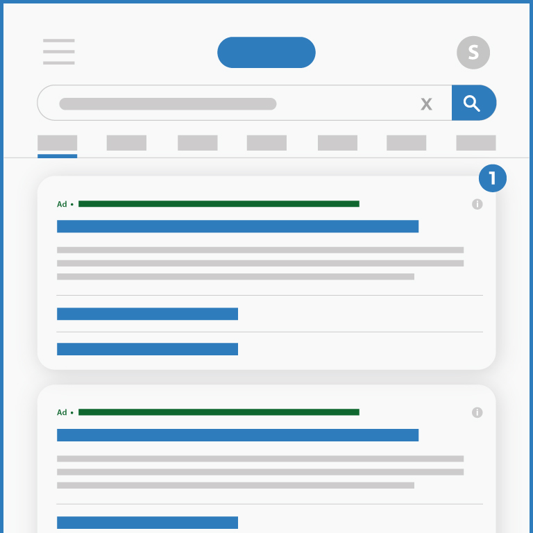 Search engine marketing illustration mobile