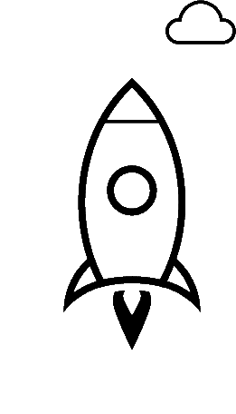 animated rocket icon