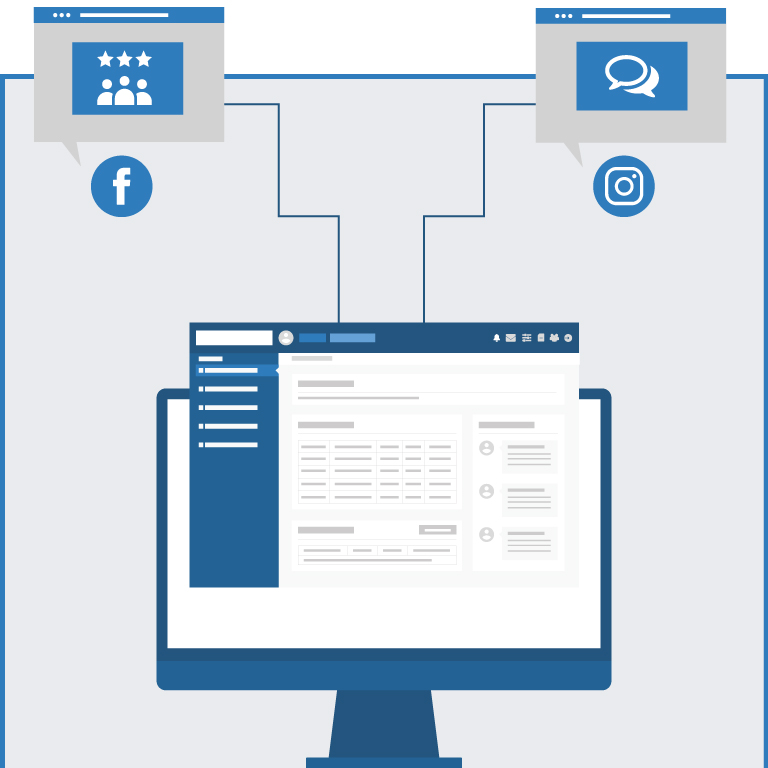 Social media management infographic mobile